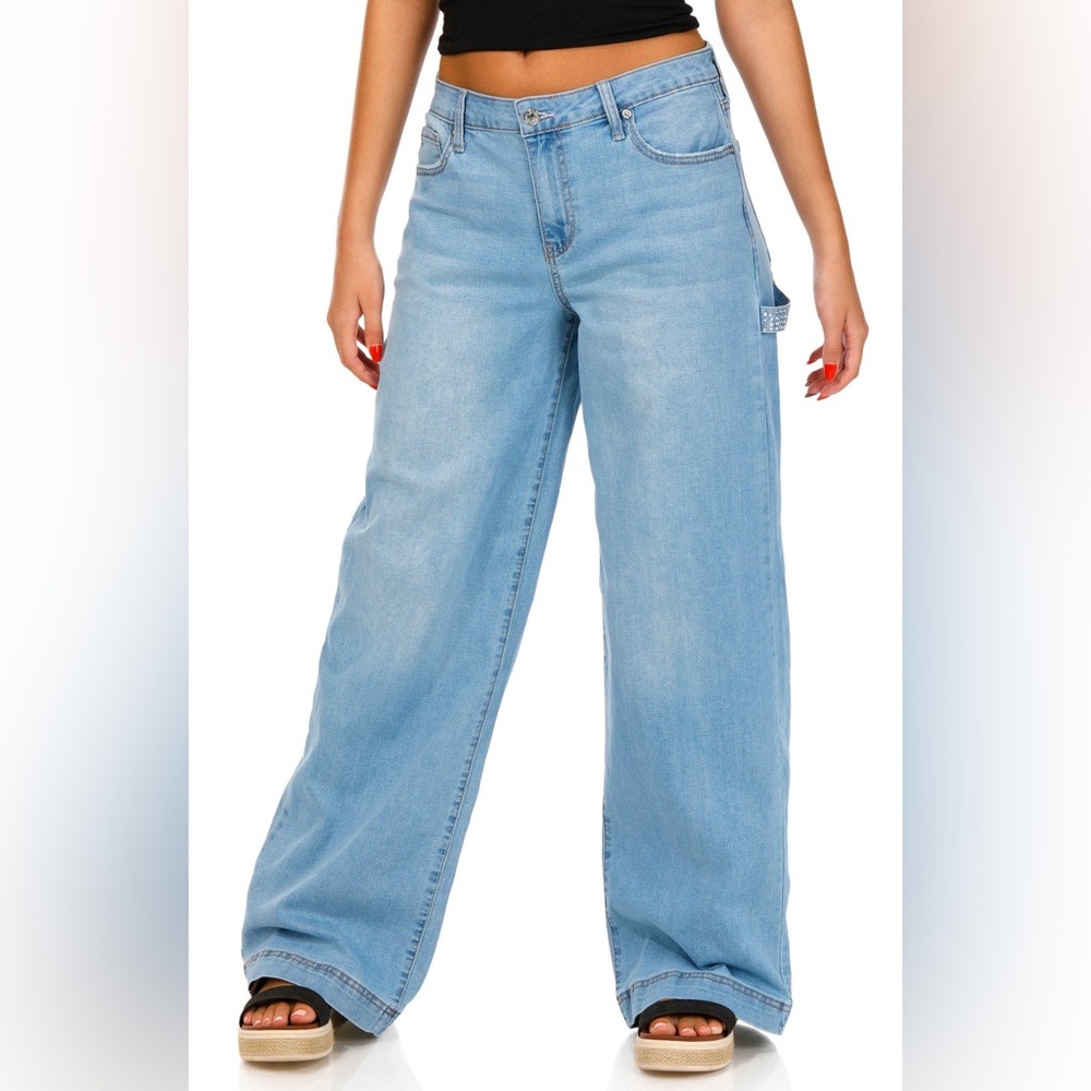 Juicy Couture Light Blue Wide-Leg Denim‎ Jeans